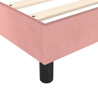 Boxspring bed fluweel roze 140x200 cm 7