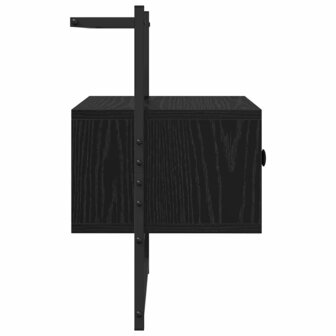 Nachtkastje met lade Zwart Eiken 35 x 30 x 51 cm Bewerkt hout 7