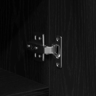 Dressoir met lade Zwart Eiken 30 x 30 x 70 cm Bewerkt hout 9