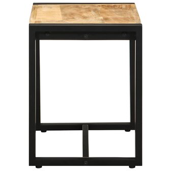 Bank 60x35x45 cm massief ruw hout mango 4