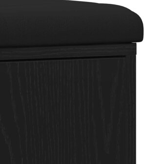 Opslagbank met plank Zwart Eiken 102 x 32 x 50 cm Bewerkt hout 9