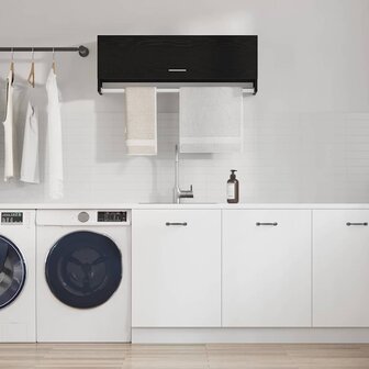 Kledingkast Zwart Eiken 100 x 32,5 x 35 cm Bewerkt hout 1