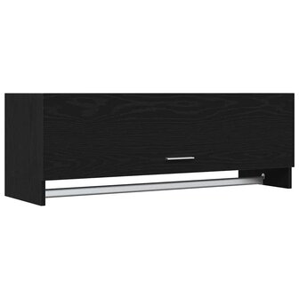 Kledingkast Zwart Eiken 100 x 32,5 x 35 cm Bewerkt hout 2