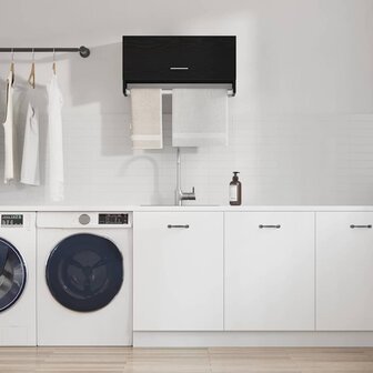 Kledingkast met lade Zwart Eiken 70 x 32,5 x 35 cm Bewerkt hout 1