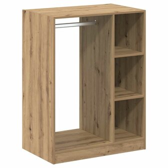 Kledingkast met plank artisanaal eikenkleurig 77 x 48 x 102 cm 2