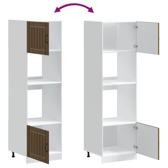 Ovenkasten 2 st Lucca bewerkt hout bruin eikenkleur 8