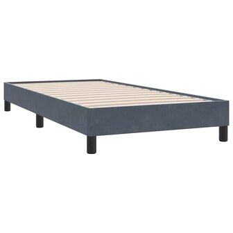 Boxspring zonder matras fluweel donkergrijs 80x210 cm 7