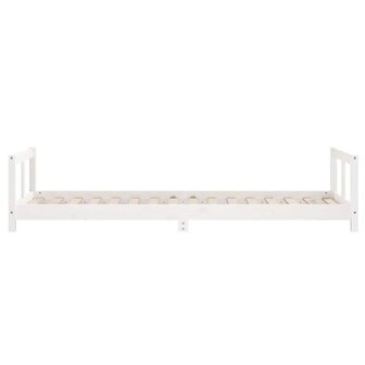 Kinderbedframe 90x200 cm massief grenenhout wit 5