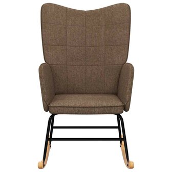 Schommelstoel stof bruin 3