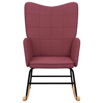 Schommelstoel stof wijnrood 3