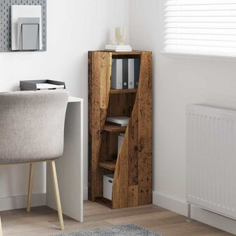 Hoekkast Wit 32x32x102cm Bewerkt hout 4