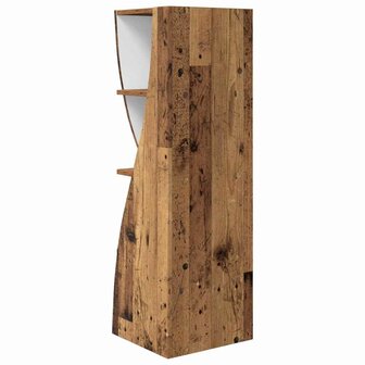 Hoekkast Wit 32x32x102cm Bewerkt hout 7
