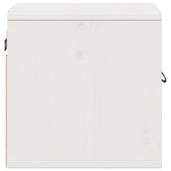 Wandkast 31,5x30x30 cm massief grenenhout wit 7