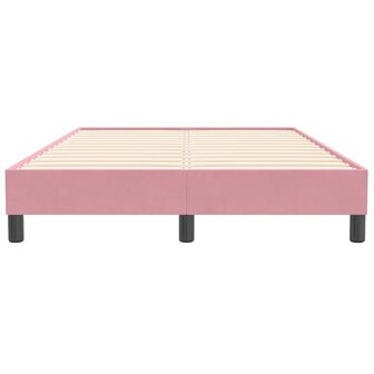 Boxspring zonder matras fluweel roze 120x210 cm 5