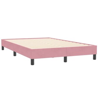 Boxspring zonder matras fluweel roze 120x210 cm 7