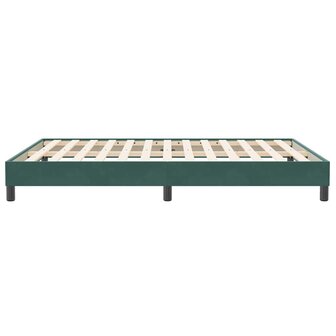 Boxspring zonder matras fluweel donkergroen 160x210 cm 6