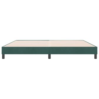 Boxspring zonder matras fluweel donkergroen 180x210 cm 5