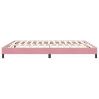 Boxspring zonder matras fluweel roze 180x210 cm 6