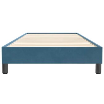 Boxspring zonder matras fluweel donkerblauw 90x220 cm 5
