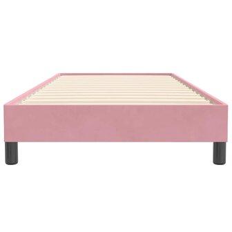 Boxspring zonder matras fluweel roze 90x220 cm 5