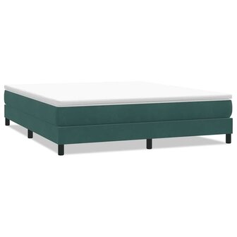 Boxspringbed zonder matras 180x220 cm fluweel donkergroen 2