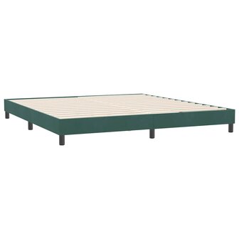 Boxspringbed zonder matras 180x220 cm fluweel donkergroen 4