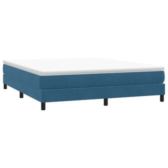 Boxspringbed zonder matras 180x220 cm fluweel donkerblauw 3