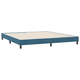 Boxspringbed zonder matras 180x220 cm fluweel donkerblauw 7