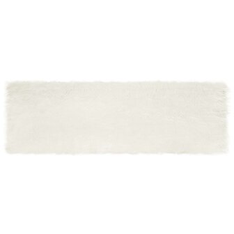 Nep Schapenvacht Tapijt Tafalla Wit 80 x 250 cm Polyester 2
