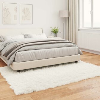 Nep Schapenvacht Tapijt Tafalla Wit 120 x 170 cm Polyester 4