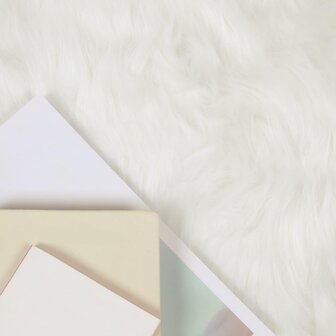Nep Schapenvacht Tapijt Tafalla Wit &Oslash; 100 cm Polyester 3