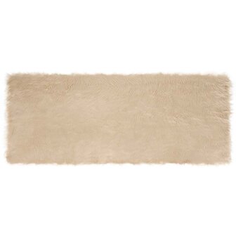 Nep Schapenvacht Tapijt Tafalla Beige 80 x 200 cm Polyester 2