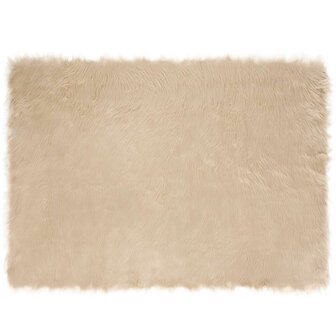Nep Schapenvacht Tapijt Tafalla Beige 120 x 170 cm Polyester 2