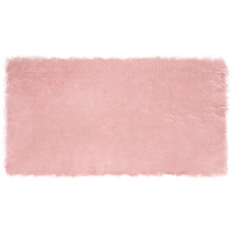Nep Schapenvacht Tapijt Tafalla Roze 80 x 150 cm Polyester 2
