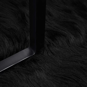 Nep Schapenvacht Tapijt Tafalla Zwart 60 x 90 cm Polyester 5