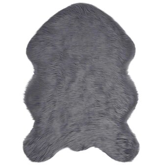 Nep Schapenvacht Tapijt Tafalla Antraciet 60 x 90 cm Polyester 2