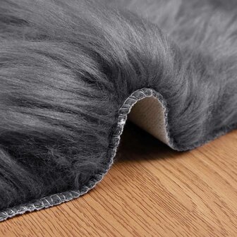 Nep Schapenvacht Tapijt Tafalla Antraciet 80 x 120 cm Polyester 9