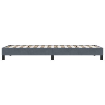 Boxspring zonder matras fluweel donkergrijs 90x210 cm 6