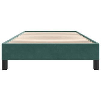 Boxspring zonder matras fluweel donkergroen 90x210 cm 5