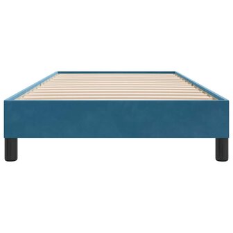 Boxspring zonder matras fluweel donkerblauw 90x210 cm 5