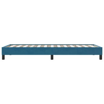 Boxspring zonder matras fluweel donkerblauw 90x210 cm 6