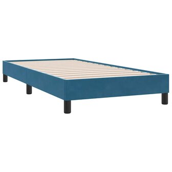 Boxspring zonder matras fluweel donkerblauw 90x210 cm 7