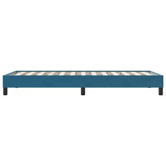 Boxspring zonder matras fluweel donkerblauw 100x210 cm 6