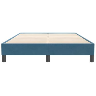 Boxspring zonder matras fluweel donkerblauw 120x210 cm 5
