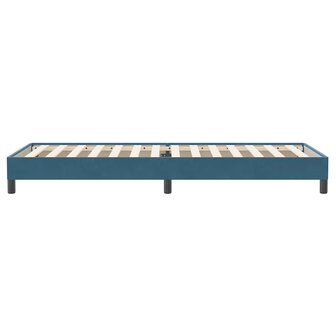 Boxspring zonder matras fluweel donkerblauw 80x220 cm 6