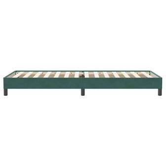 Boxspring zonder matras fluweel donkergroen 90x220 cm 6