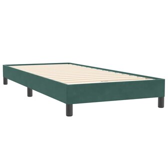 Boxspring zonder matras fluweel donkergroen 100x220 cm 4