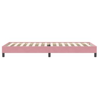 Boxspring zonder matras fluweel roze 100x220 cm 6