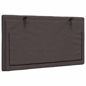 Hoofdbordkussen "Hanko" 80 cm stof donkerbruin 6