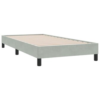 Boxspring zonder matras fluweel lichtgrijs 90x210 cm 7